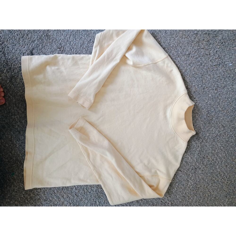 Women's sweater butter Yellow color baby yellow size medium 100% cotton